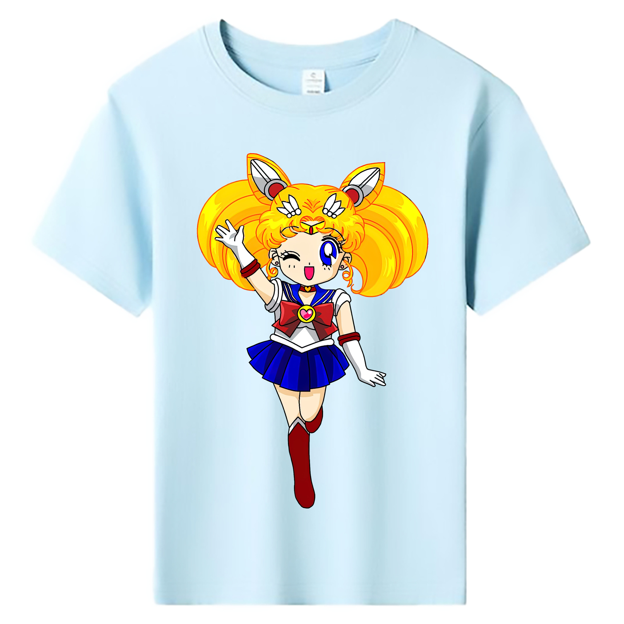 （画像用） 美少女戦士セーラームーン 月野 うさぎ つきの うさぎ Sailor Moon Tsukino Usagi 綿100％キッズTシャツ（フロントプリント）
